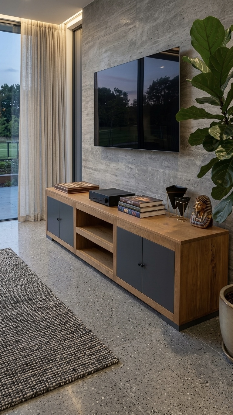 Mobilier TV modern lemn masiv